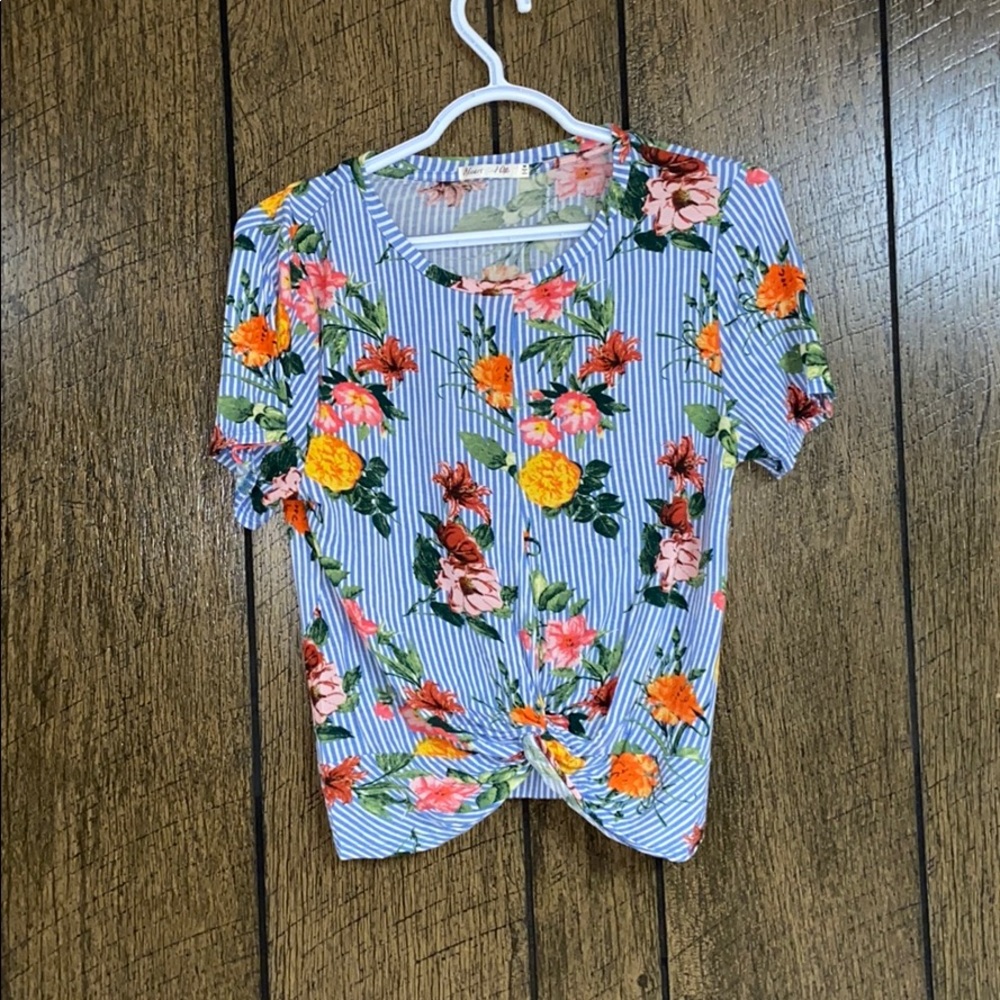 Stripped floral shirt